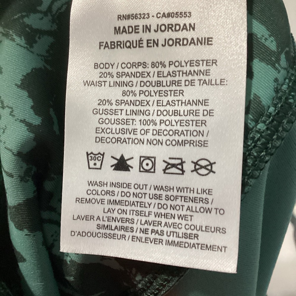 Nike One Womens XXL High Rise 7/8 Length Training Leggings Green FZ3229-338 NWT - Picture 5 of 6